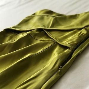 Vera Wang Lavender Label Chartreuse Cocktail Dress